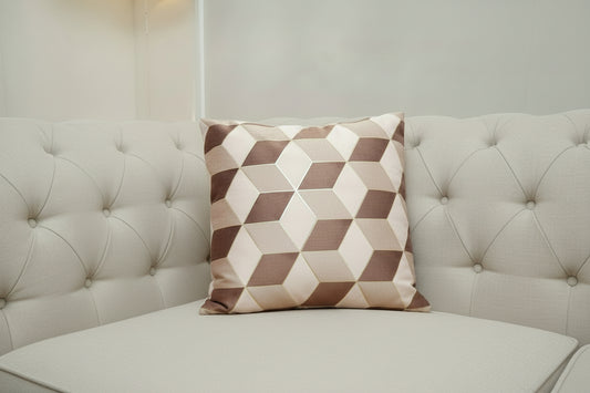 Geometry plush velvet cushion cover Pair
