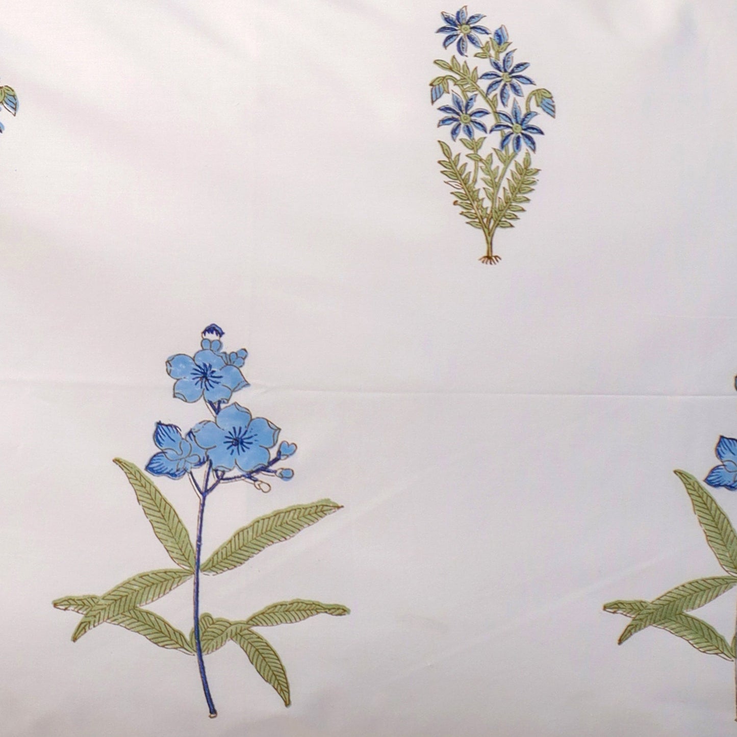 Ocean Lily Jaipur Hand Block Printed Fitted Sheet 100% organic Cotton.