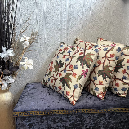 kashmir embroidery print cushion cover
