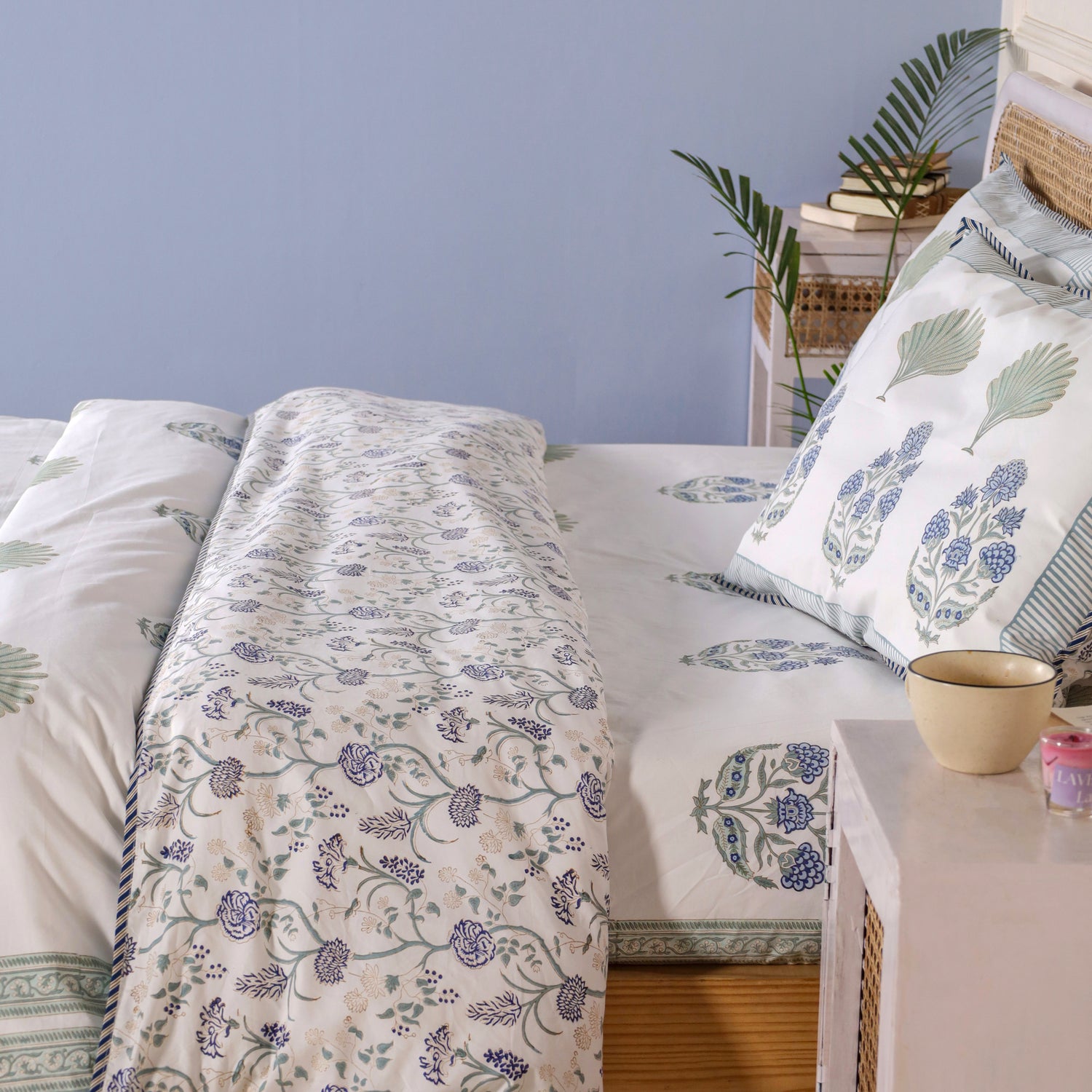 unique hand block printed designs inspired from nature and flowers.